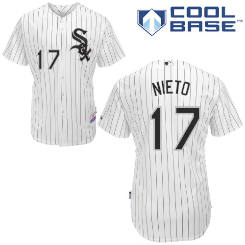 Adrian Nieto #17 MLB Jersey-Chicago White Sox Men's Authentic Home White Cool Base Baseball Jersey